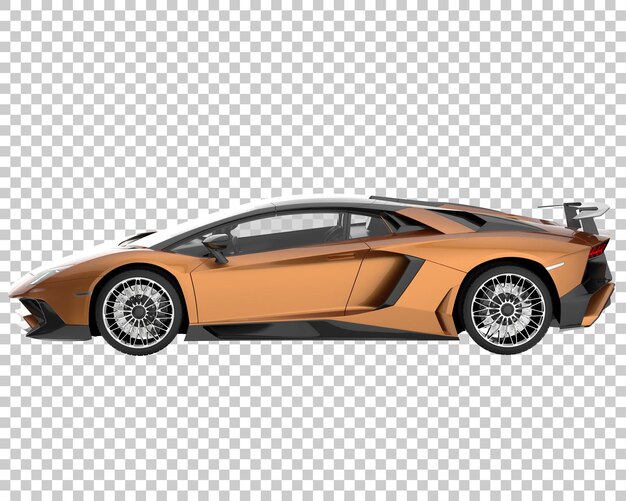 Coche deportivo sobre fondo transparente. Representación 3d - ilustración