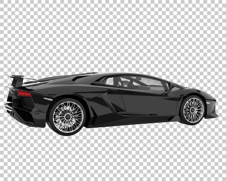PSD coche deportivo sobre fondo transparente. representación 3d - ilustración