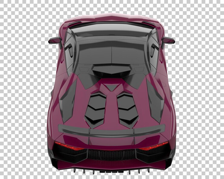 PSD coche deportivo sobre fondo transparente. representación 3d - ilustración