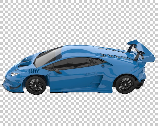 Coche deportivo sobre fondo transparente. Representación 3d - ilustración