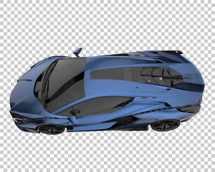 PSD coche deportivo sobre fondo transparente. representación 3d - ilustración