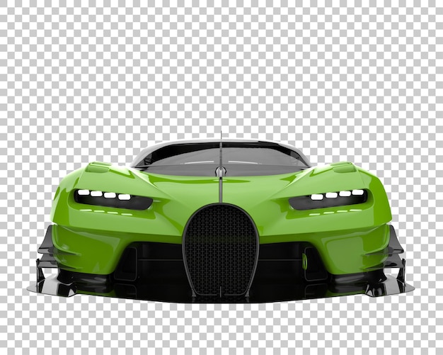 Coche deportivo sobre fondo transparente. Representación 3d - ilustración
