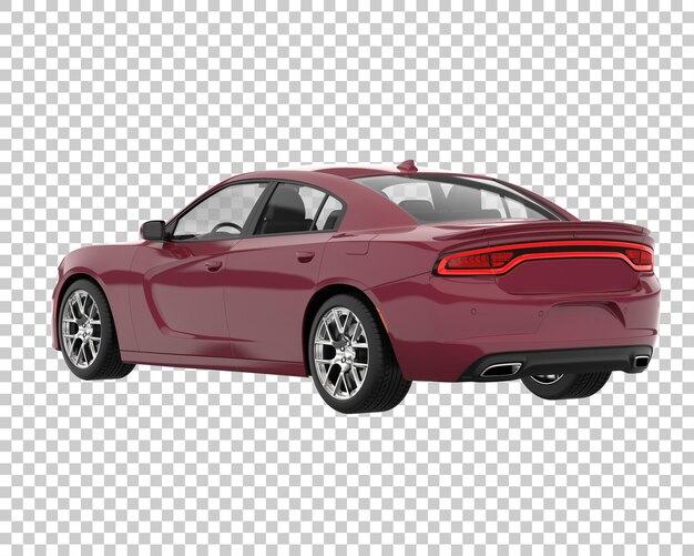 Coche deportivo sobre fondo transparente. Representación 3d - ilustración
