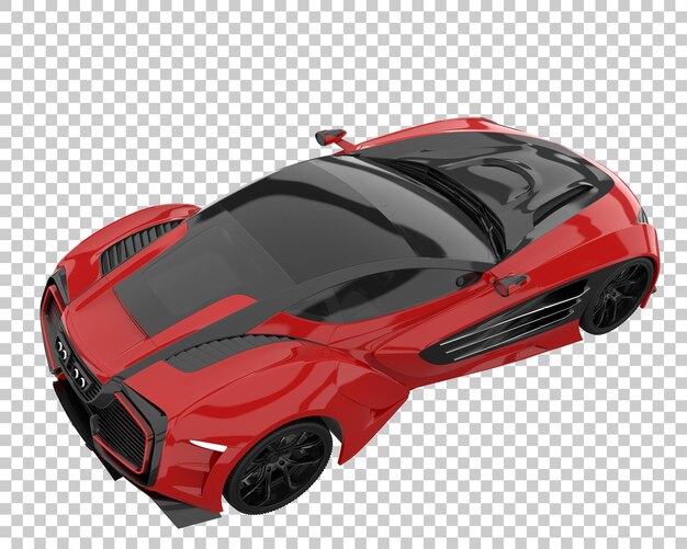 Coche deportivo sobre fondo transparente. representación 3d - ilustración