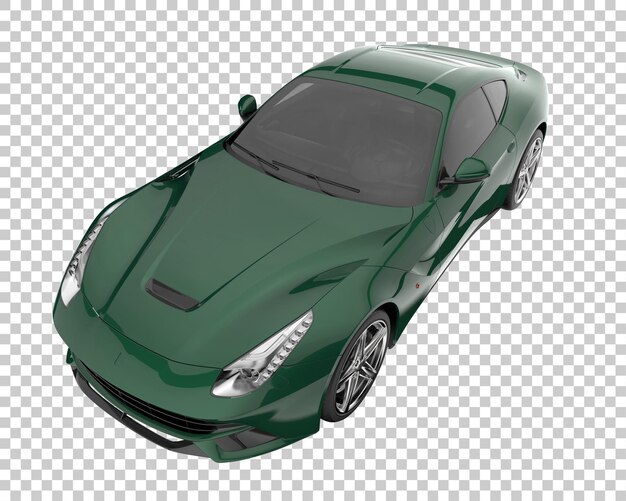 Coche deportivo sobre fondo transparente. Representación 3d - ilustración