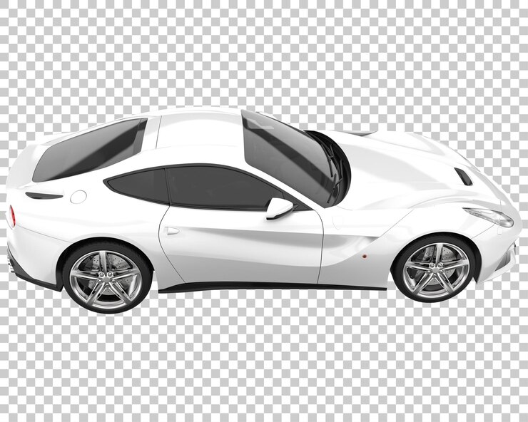 PSD coche deportivo sobre fondo transparente. representación 3d - ilustración