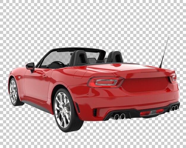 Coche deportivo sobre fondo transparente. Representación 3d - ilustración