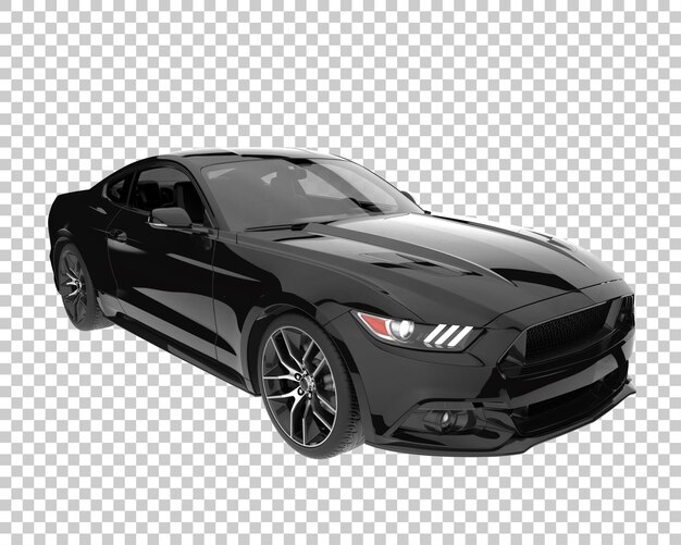 Coche deportivo sobre fondo transparente. Representación 3d - ilustración