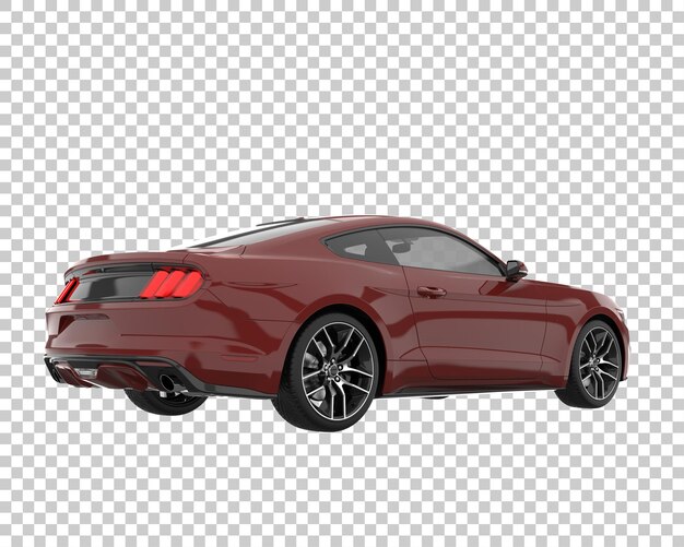 Coche deportivo sobre fondo transparente. Representación 3d - ilustración