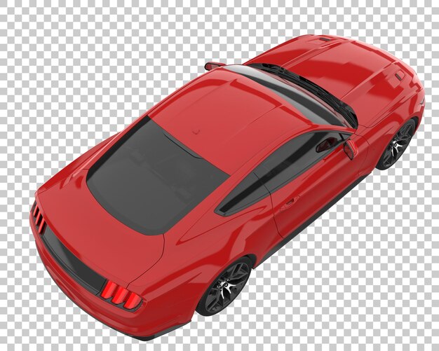 Coche deportivo sobre fondo transparente. Representación 3d - ilustración