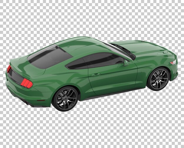 Coche deportivo sobre fondo transparente. Representación 3d - ilustración