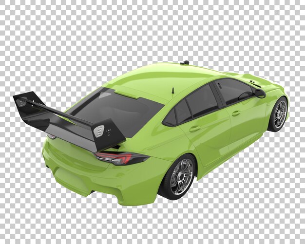 Coche deportivo sobre fondo transparente. Representación 3d - ilustración