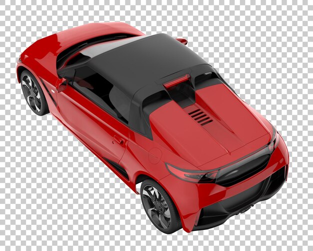 Coche deportivo sobre fondo transparente. Representación 3d - ilustración