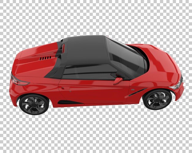 Coche deportivo sobre fondo transparente. Representación 3d - ilustración
