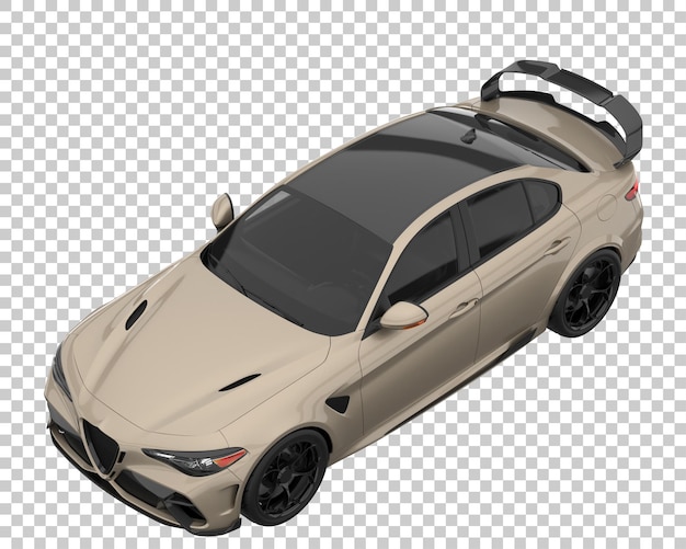 Coche deportivo sobre fondo transparente. representación 3d - ilustración