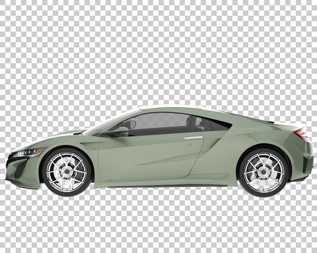 Coche deportivo sobre fondo transparente. Representación 3d - ilustración