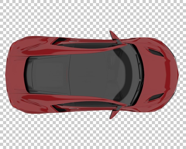 Coche deportivo sobre fondo transparente. Representación 3d - ilustración