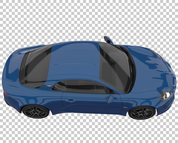 Coche deportivo sobre fondo transparente. Representación 3d - ilustración