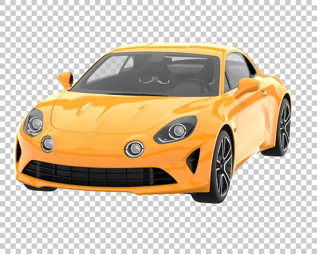 Coche deportivo sobre fondo transparente. Representación 3d - ilustración