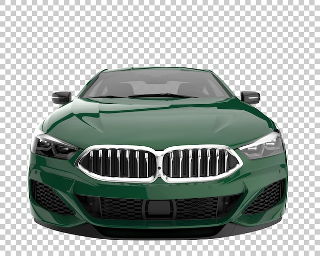 Coche deportivo sobre fondo transparente. Representación 3d - ilustración