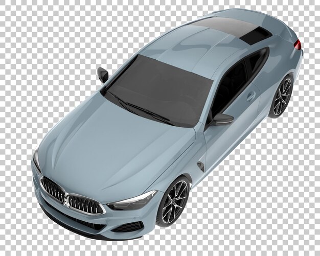 Coche deportivo sobre fondo transparente. Representación 3d - ilustración