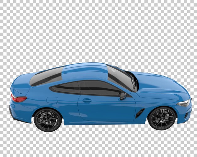 Coche deportivo sobre fondo transparente. Representación 3d - ilustración