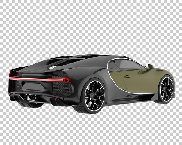 Coche deportivo sobre fondo transparente. Representación 3d - ilustración