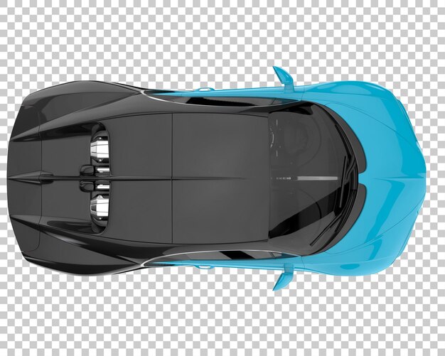 Coche deportivo sobre fondo transparente. Representación 3d - ilustración