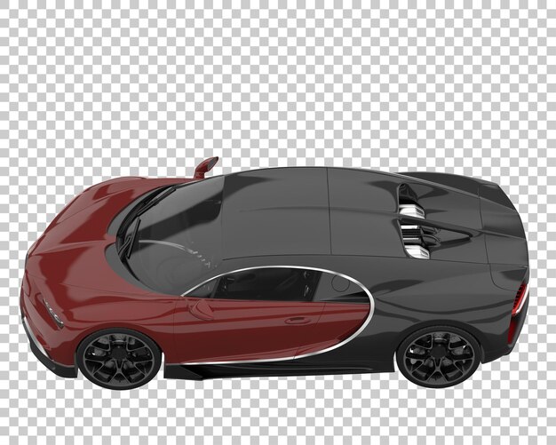 Coche deportivo sobre fondo transparente. Representación 3d - ilustración