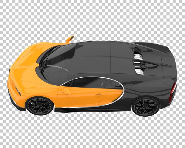 Coche deportivo sobre fondo transparente. Representación 3d - ilustración