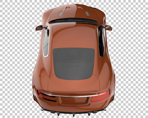 Coche deportivo sobre fondo transparente. Representación 3d - ilustración