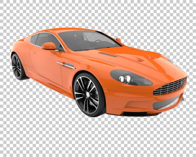 Coche deportivo sobre fondo transparente. Representación 3d - ilustración