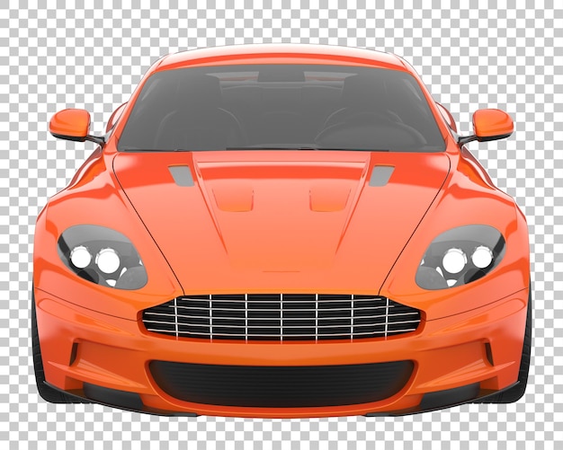 Coche deportivo sobre fondo transparente. Representación 3d - ilustración