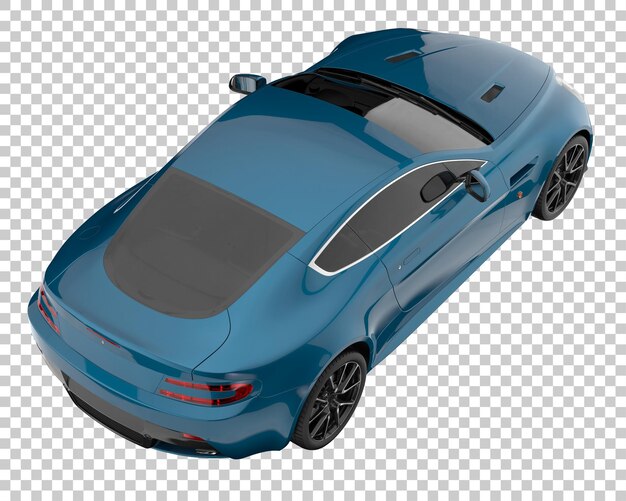 Coche deportivo sobre fondo transparente. Representación 3d - ilustración