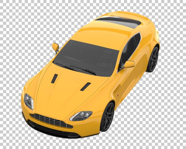 Coche deportivo sobre fondo transparente. Representación 3d - ilustración