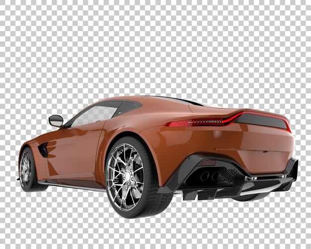 Coche deportivo sobre fondo transparente. Representación 3d - ilustración
