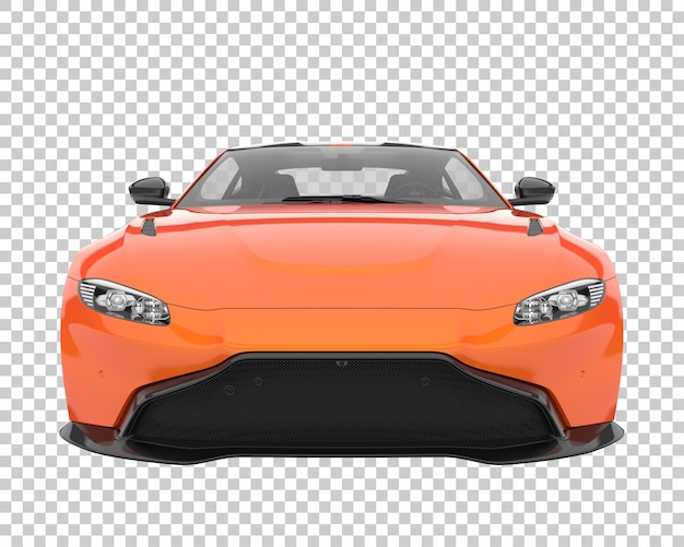 Coche deportivo sobre fondo transparente. Representación 3d - ilustración