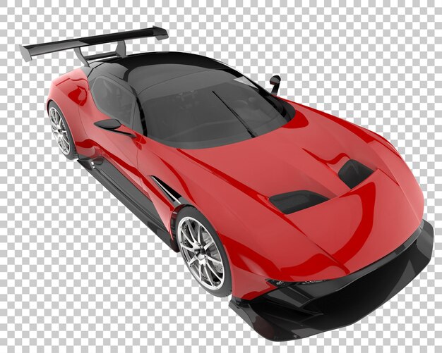 Coche deportivo sobre fondo transparente. Representación 3d - ilustración