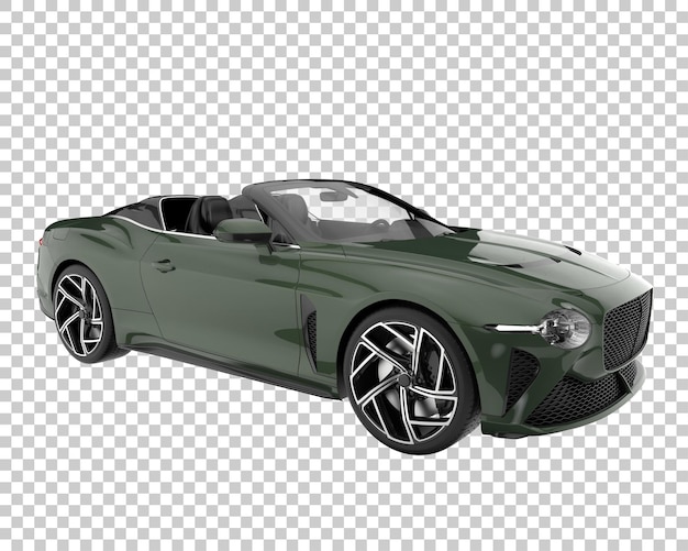Coche deportivo sobre fondo transparente. Representación 3d - ilustración