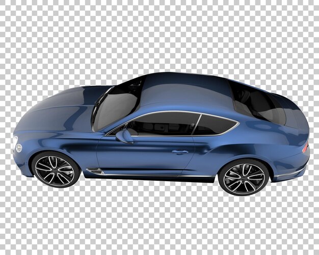 Coche deportivo sobre fondo transparente. Representación 3d - ilustración