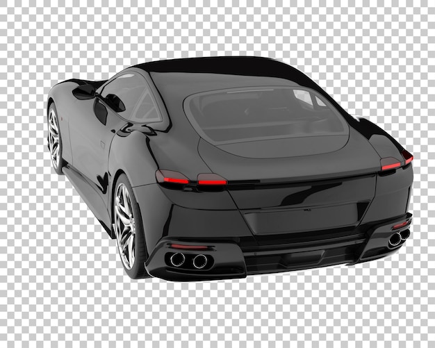 Coche deportivo sobre fondo transparente. Representación 3d - ilustración