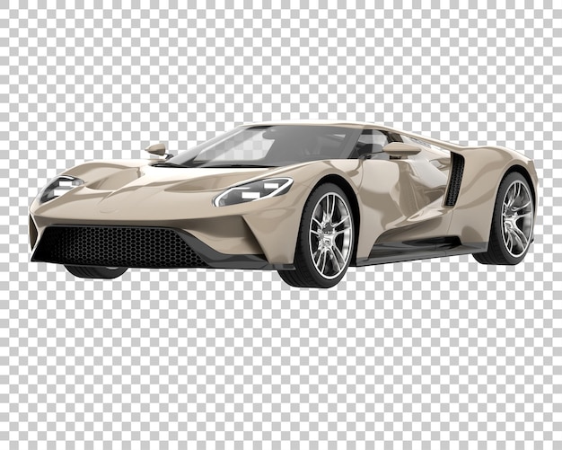 Coche deportivo sobre fondo transparente. Representación 3d - ilustración