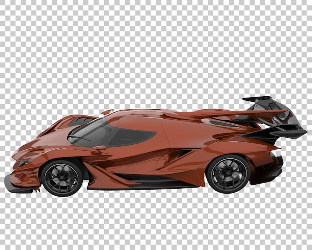 Coche deportivo sobre fondo transparente. Representación 3d - ilustración