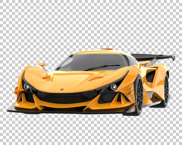 Coche deportivo sobre fondo transparente. Representación 3d - ilustración