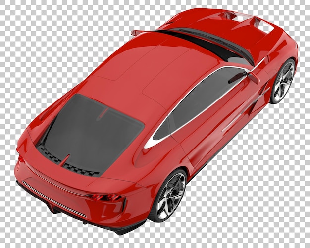 Coche deportivo sobre fondo transparente. Representación 3d - ilustración