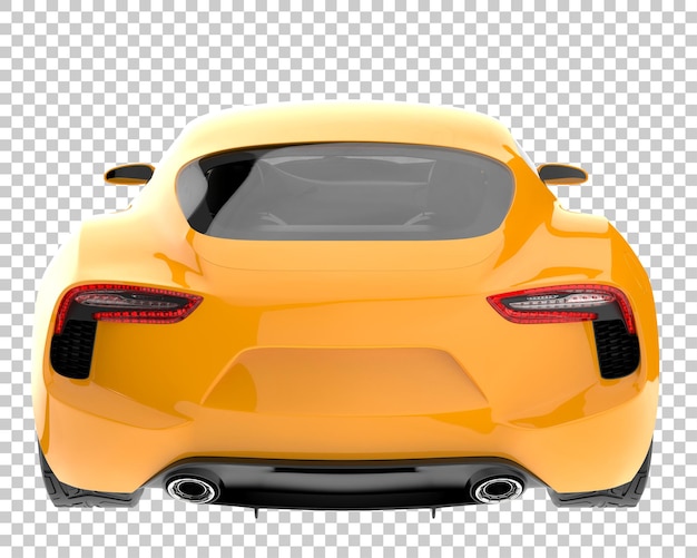 Coche deportivo sobre fondo transparente. Representación 3d - ilustración