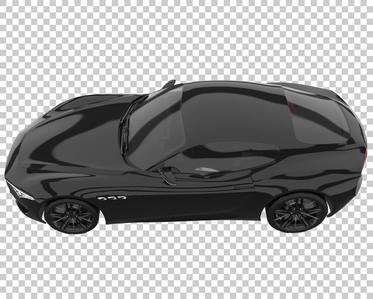 PSD coche deportivo sobre fondo transparente. representación 3d - ilustración