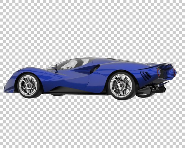 Coche deportivo sobre fondo transparente. Representación 3d - ilustración