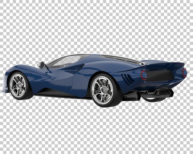 Coche deportivo sobre fondo transparente. Representación 3d - ilustración