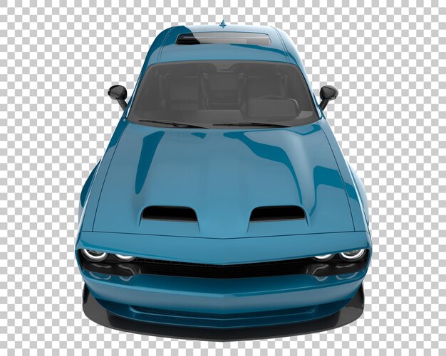Coche deportivo sobre fondo transparente. Representación 3d - ilustración